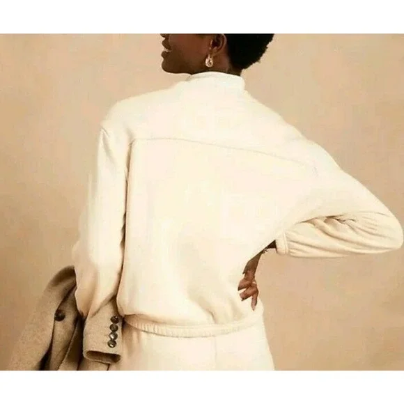 BANANA REPUBLIC Women Cozy Velour-Lined Bubble-Sleeve Sweatshirt Sz XXL … - Picture 2 of 3